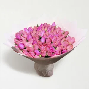 Ramo de 100 rosas rosas: imagen 2