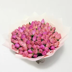 Ramo de 100 rosas rosas: imagen 3
