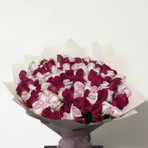 Ramo de 100 rosas rojas y rosas: imagen 2
