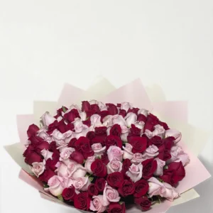 Ramo de 100 rosas rojas y rosas: imagen 3