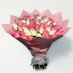Rosa y blanco