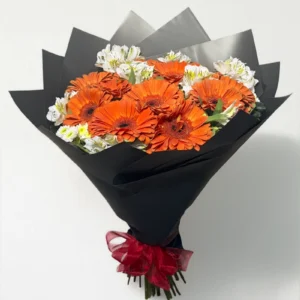 Ramo de 12 gerberas naranja: imagen 1
