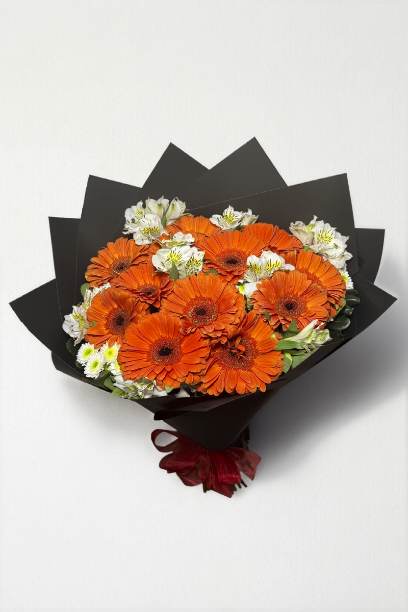 Ramo de 12 gerberas naranja: imagen 2