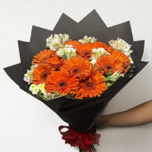 Ramo de 12 gerberas naranja: imagen 3