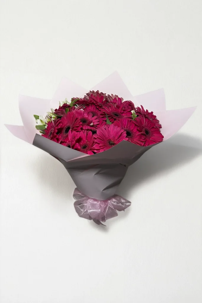 Ramo de 20 gerberas fucsia