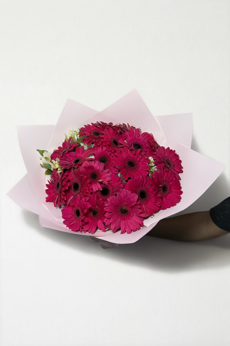 Ramo de 20 gerberas fucsia: imagen 3