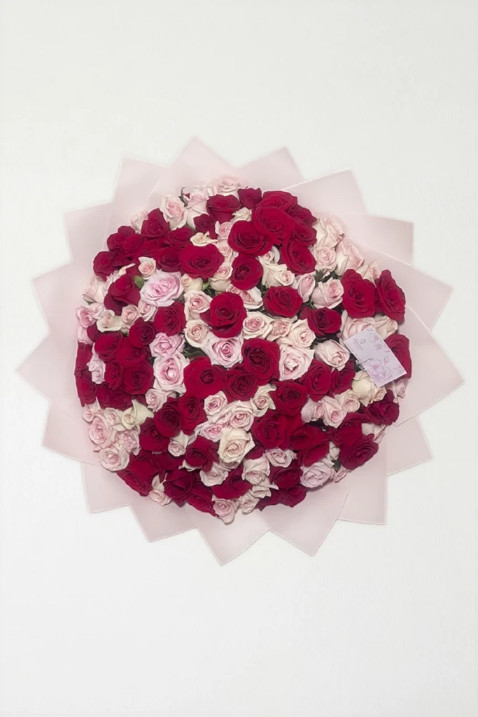 Ramo de 150 rosas rojas y rosas