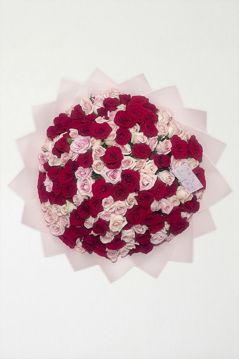 Ramo de 150 rosas rojas y rosas: imagen 1