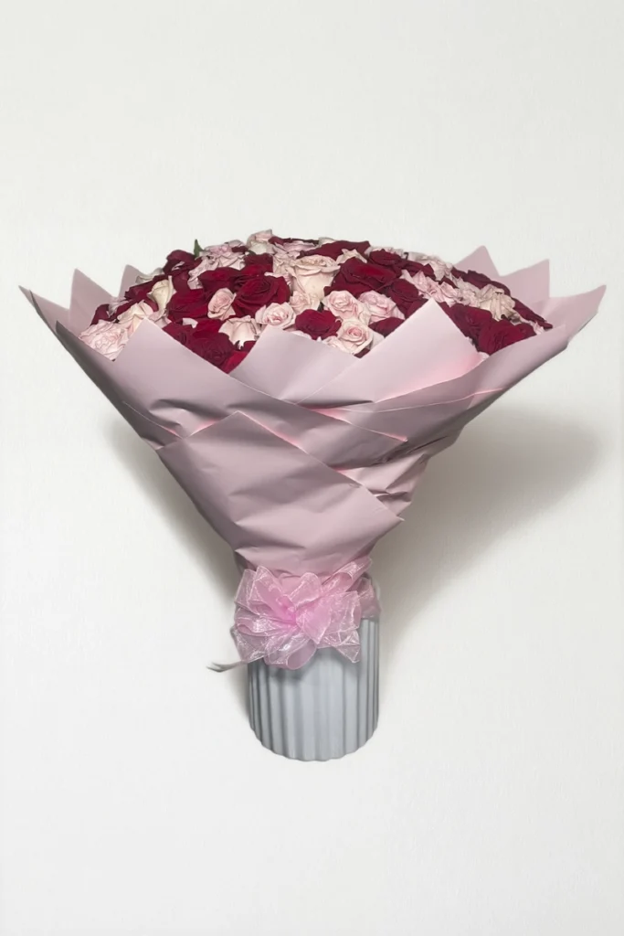 Ramo de 150 rosas rojas y rosas