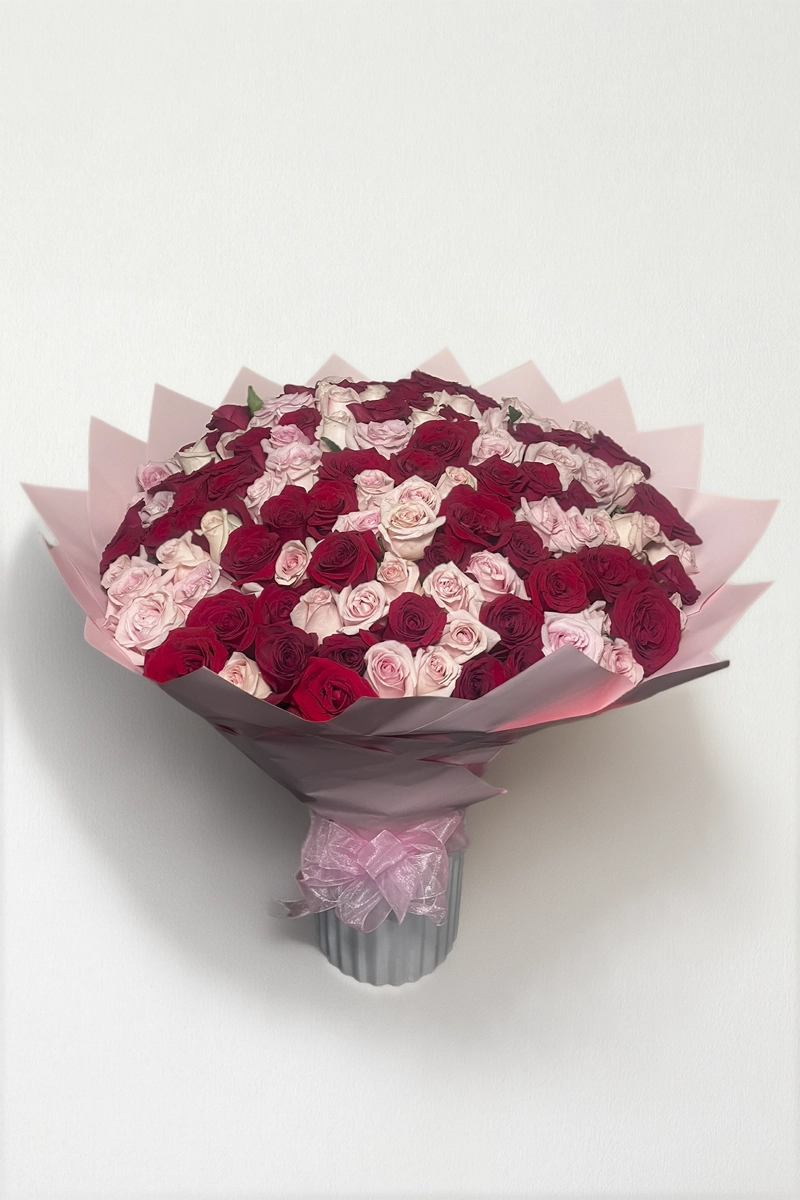 Ramo de 150 rosas rojas y rosas: imagen 3