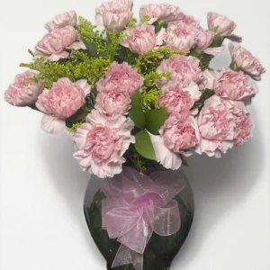 Arreglo de claveles en florero: imagen 3