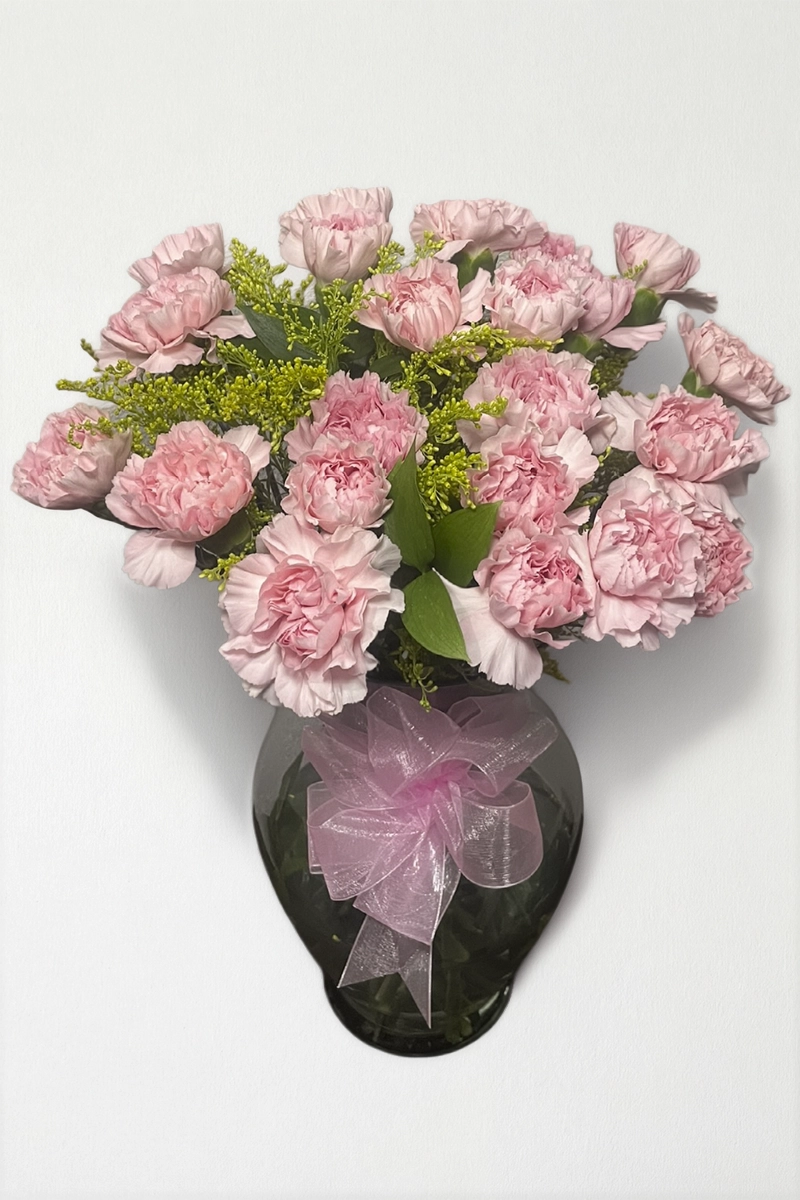 Arreglo de claveles en florero: imagen 2