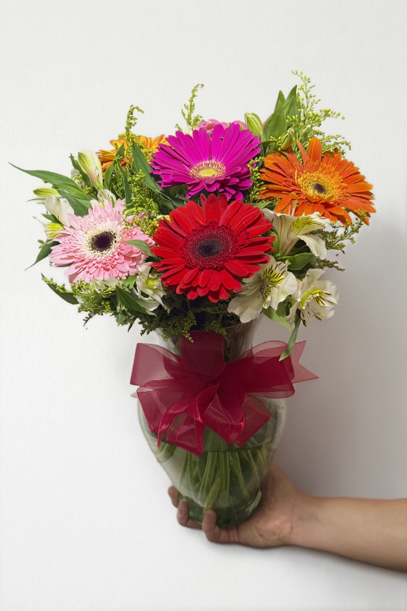 Arreglo de 6 gerberas mixto: imagen 3