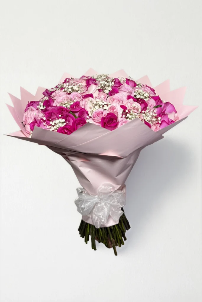 Ramo de 100 rosas en tonos pastel