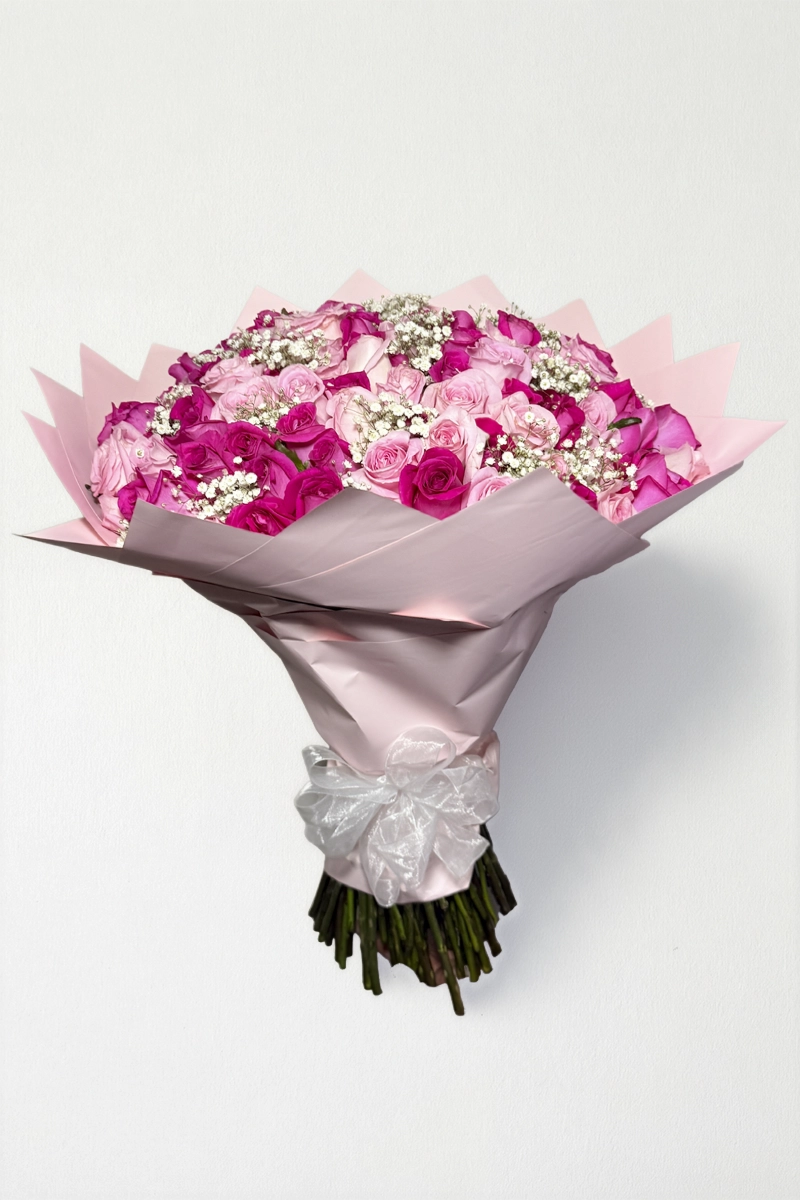 Ramo de 100 rosas en tonos pastel