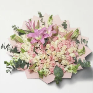 Ramo de 150 rosas y complementos