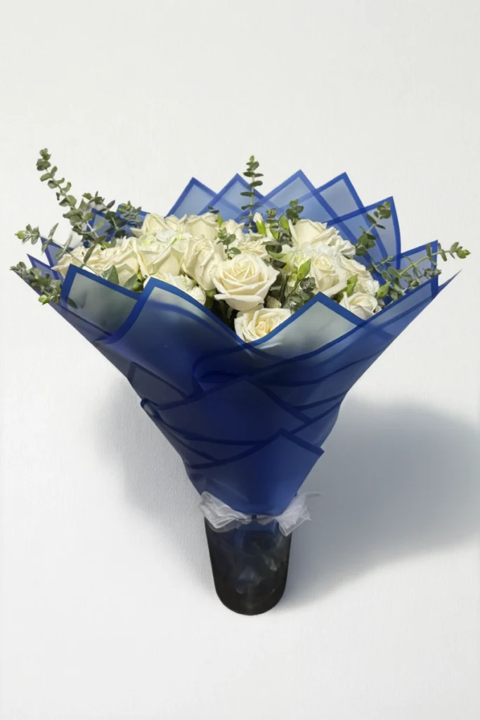 Ramo de 20 rosas con hortensia
