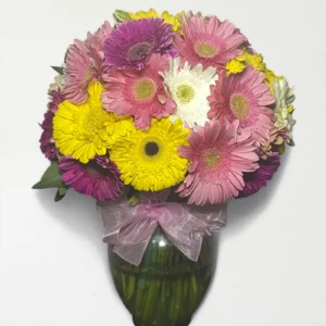 Arreglo de 36 gerberas en florero: imagen 2
