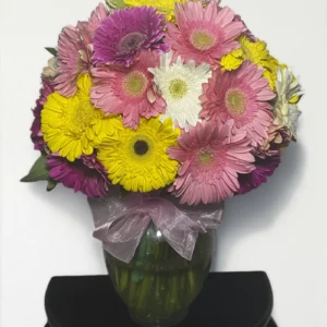 Arreglo de 36 gerberas en florero: imagen 3