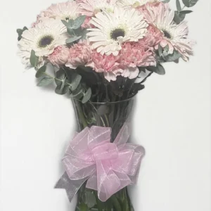 Arreglo de gerberas con claveles: imagen 3